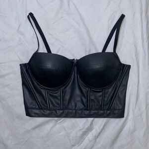 Leather Corset Bra